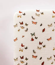 Load image into Gallery viewer, Preorder - Butterfly Migration Crib Sheet - littlelightcollective