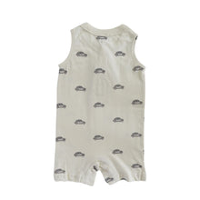 Load image into Gallery viewer, Organic VW Henley, Baby Romper, with Snap Shorts - littlelightcollective