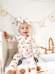 Love Dino Valentine Romper One Piece - littlelightcollective