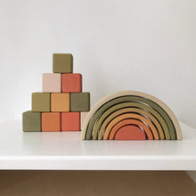 Load image into Gallery viewer, Wooden Rainbow Mini | Arch Stacking Toy | Flower Meadow - littlelightcollective