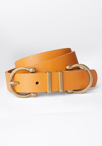M/L Style Standards Brown Double-Buckle Belt - littlelightcollective
