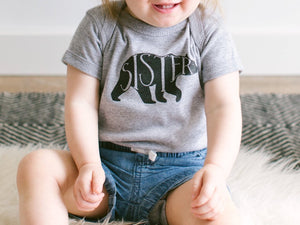 SISTER BEAR BABY BODYSUIT - littlelightcollective