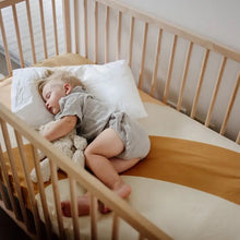 Load image into Gallery viewer, Peach Rainbow Cotton Cot / Crib Fitted Sheet - littlelightcollective