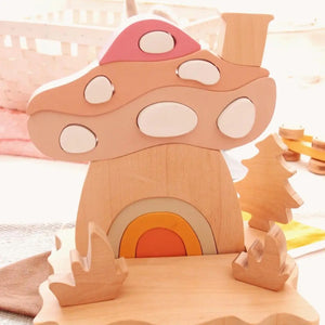 Mushroom House Puzzle - littlelightcollective