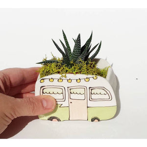 Julie Richard Ceramist - Small Vintage Green Boler Planter - littlelightcollective