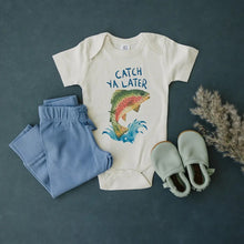 Load image into Gallery viewer, Catch Ya Later Fishing Organic One Piece - littlelightcollective