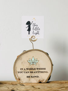 Be Kind Wood around Magnet Air Plant Holder - littlelightcollective