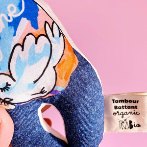 Mr Imagine In Jeans Baby Rattle - littlelightcollective