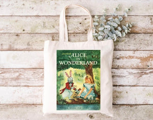 Storybook Tote bag - Alice In Wonderland - littlelightcollective