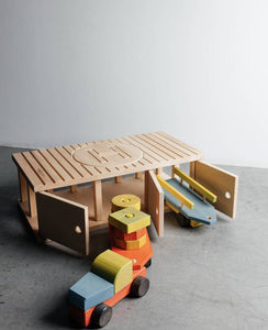 Wooden Garage For Toys #3 - littlelightcollective