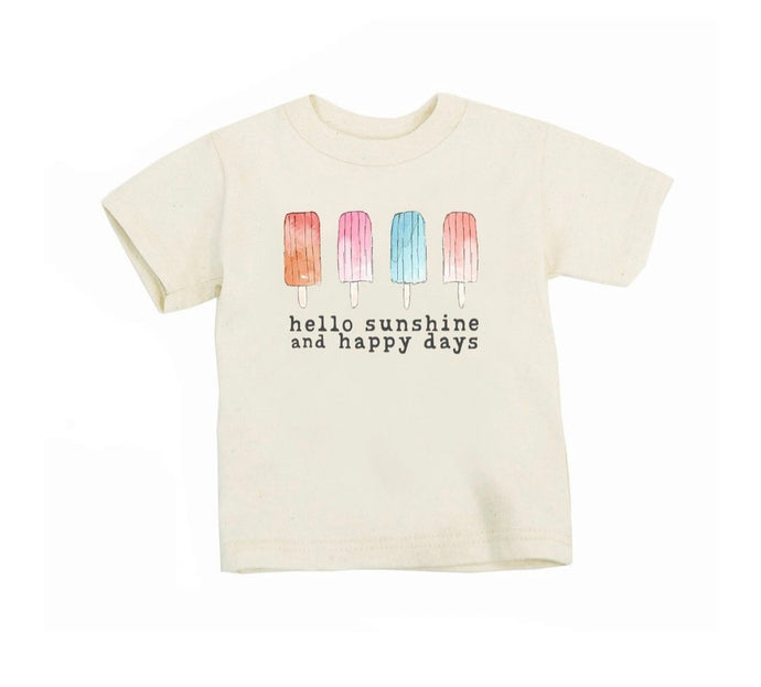 Hello Sunshine & Happy Days Organic T Shirt - littlelightcollective