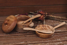 Load image into Gallery viewer, QToys Mahogany Pot And Pan Set - littlelightcollective