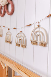 Rainbow Rattan Bunting - Horizontal - littlelightcollective