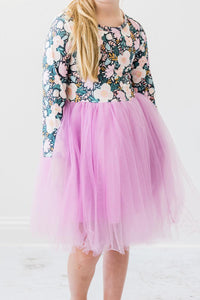 Fall Florals Tutu Fall Dress - Lilac - littlelightcollective