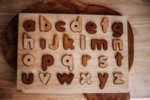 Natural Lowercase Letter Puzzle - littlelightcollective