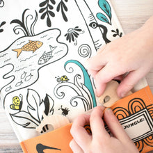 Load image into Gallery viewer, Jungle Safari - Small Tote Playmat &amp; Wooden Toys - littlelightcollective