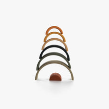Load image into Gallery viewer, Wooden Rainbow Mini | Arch Stacking Toy | Jungle - littlelightcollective
