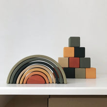 Load image into Gallery viewer, Wooden Rainbow Mini | Arch Stacking Toy | Jungle - littlelightcollective