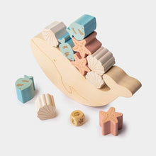 Load image into Gallery viewer, Wooden Balance Game • Whale - littlelightcollective