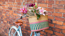 Load image into Gallery viewer, Child&#39;s Bike Basket - Purple / Turquoise - littlelightcollective