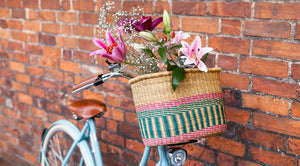 Child's Bike Basket - Purple / Turquoise - littlelightcollective